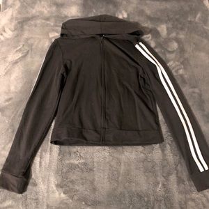 Black, zip-up hoodie